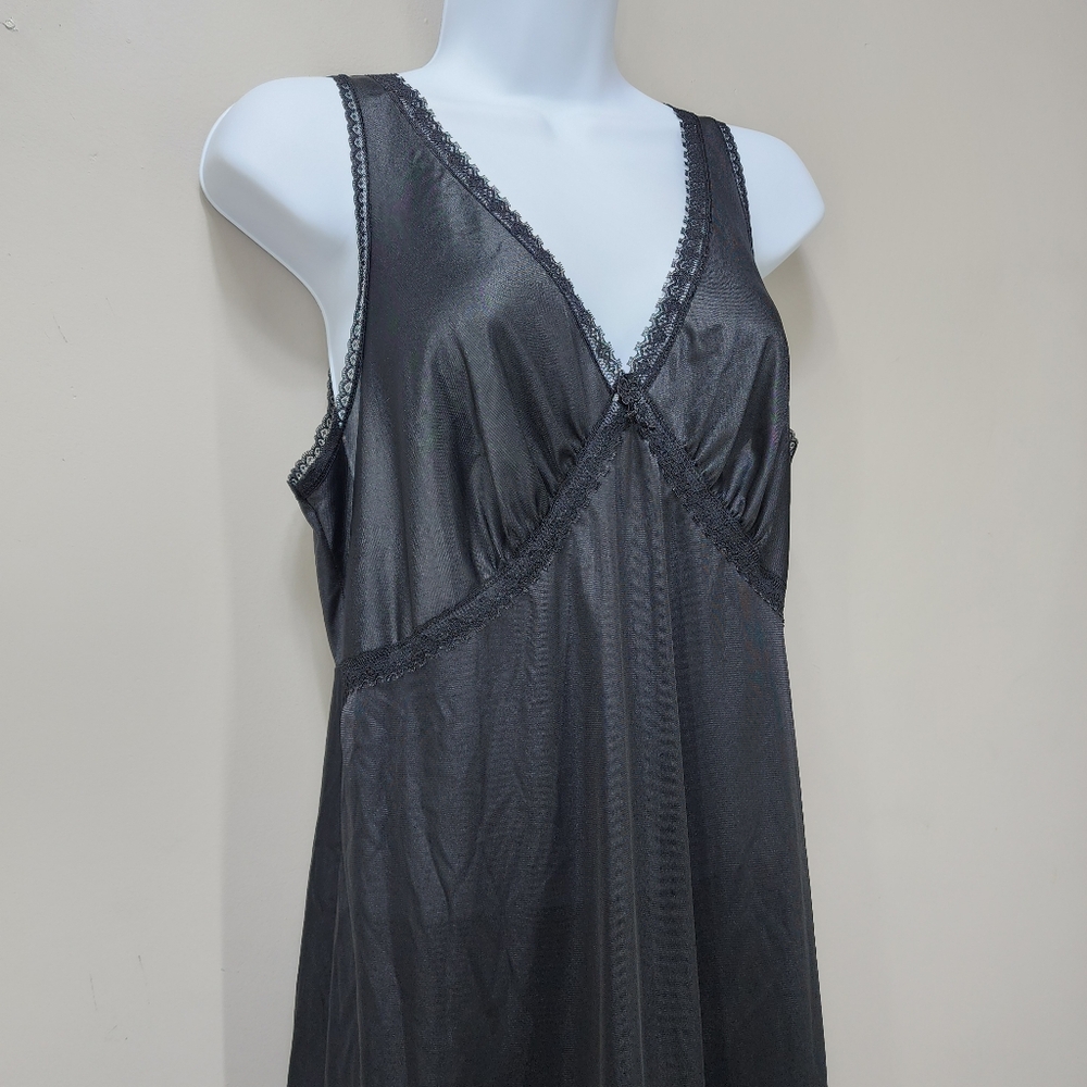70's Vintage Sears Lace Trim Full Slip Dress - Picture 3 of 10